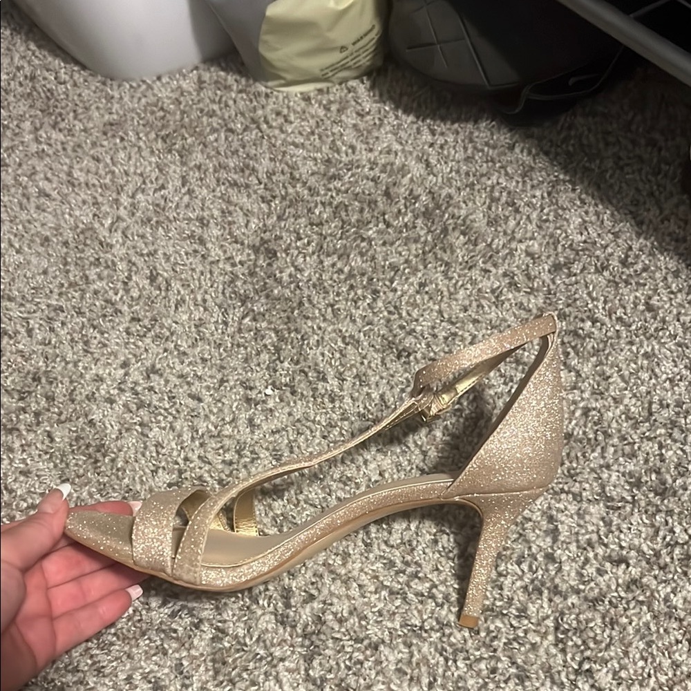 Gianni Bini Gold Strappy Heels